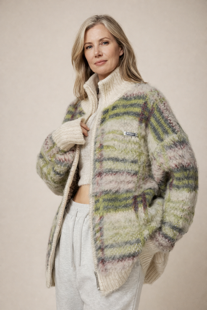 Artemis Fuzzy Knit Cardigan