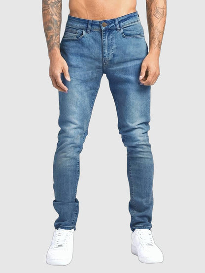 Men's Skinny Fit Denim Jeans - Mid Rise - Five Pocket