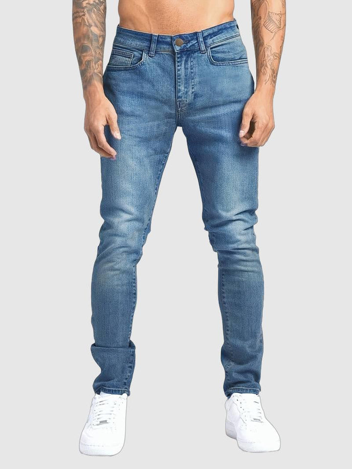 Men's Skinny Fit Denim Jeans - Mid Rise - Five Pocket