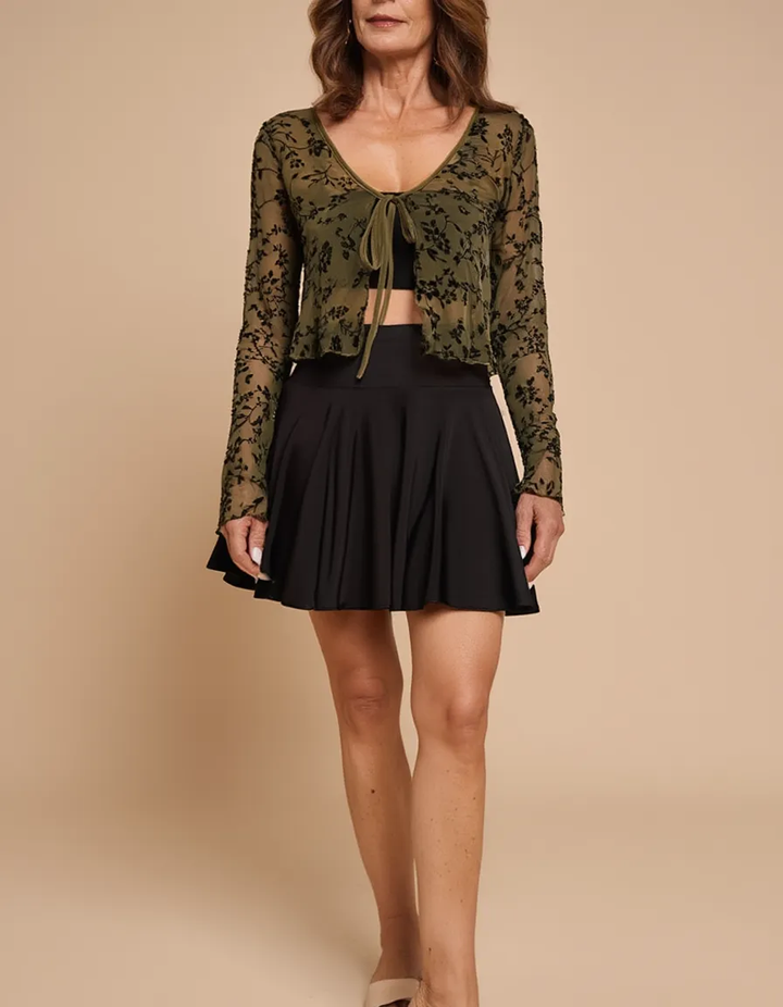 Fleur Sheer Mesh Cardigan