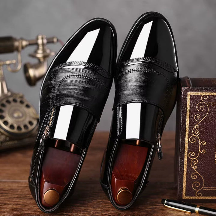Baron Dual-Texture Zip Loafer