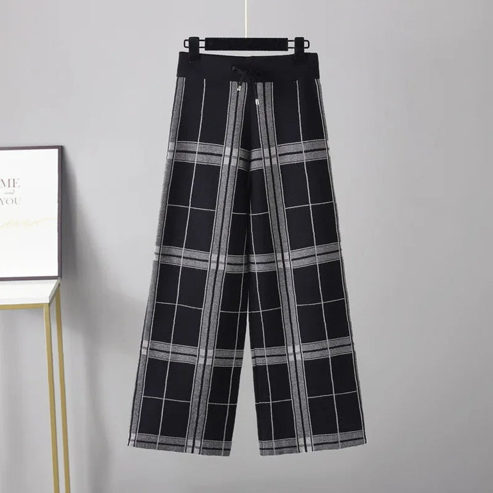 Palazzo Plaid Trouser