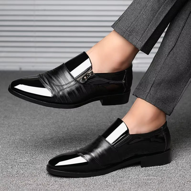 Baron Dual-Texture Zip Loafer