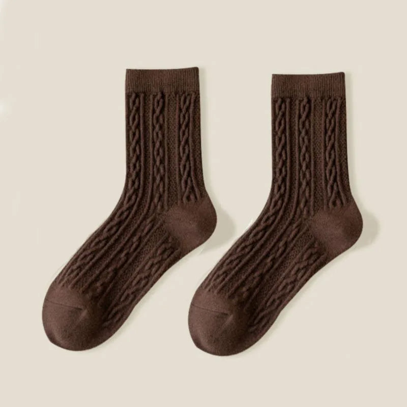 Willow & Wool Cable-Knit Socks
