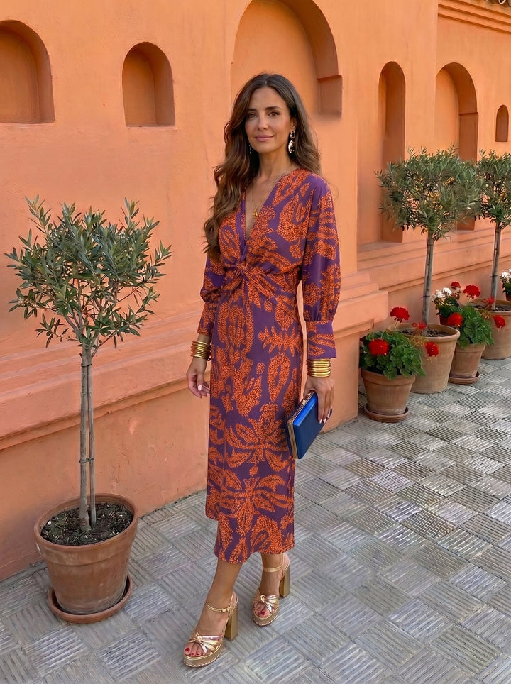 Silvia™ | Patterned Midi Dress