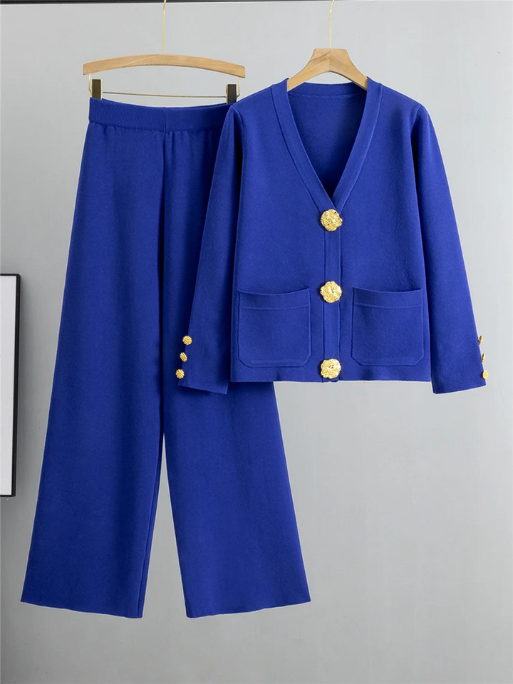 Genevieve Gold Trim Ensemble