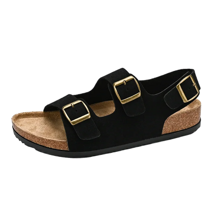 Oasis Matte-Brushed Buckle Sandal