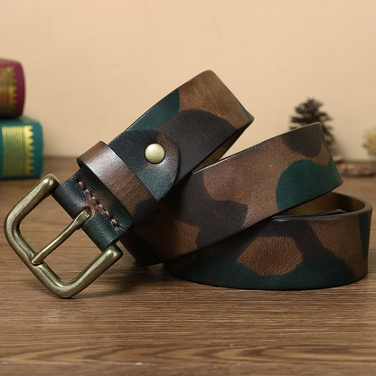 Recon Camo Leather Belt