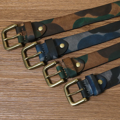 Recon Camo Leather Belt