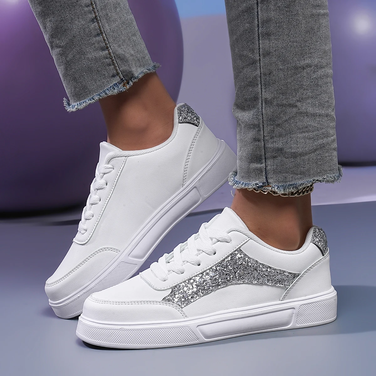 Halo Accented Panel Sneaker