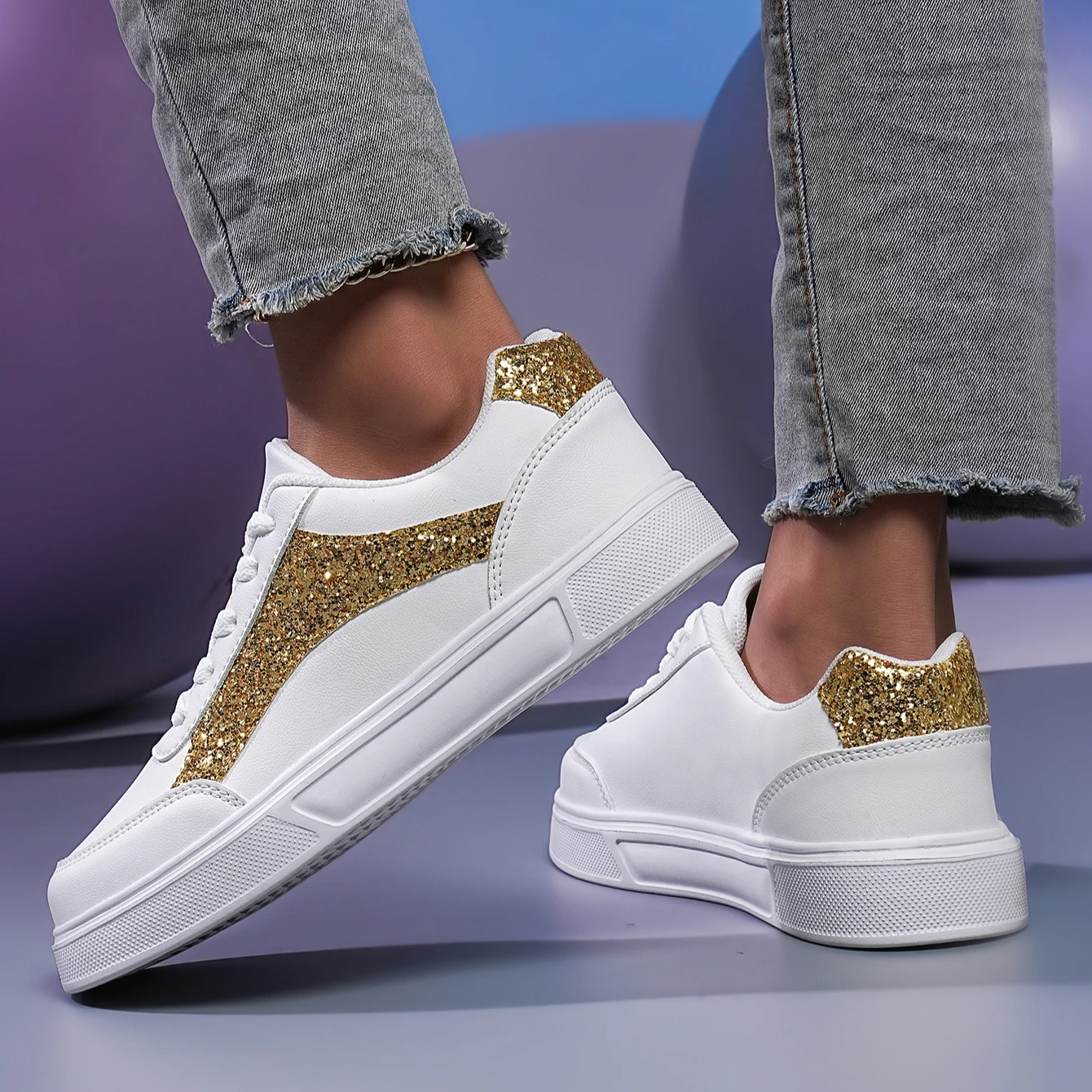 Halo Accented Panel Sneaker
