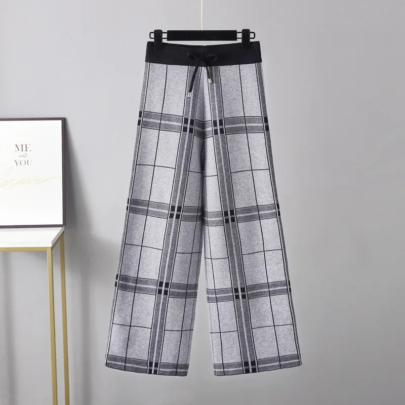 Palazzo Plaid Trouser
