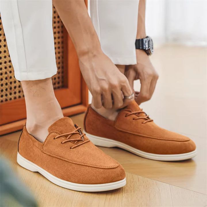 Delano Lace-up Suede Loafer