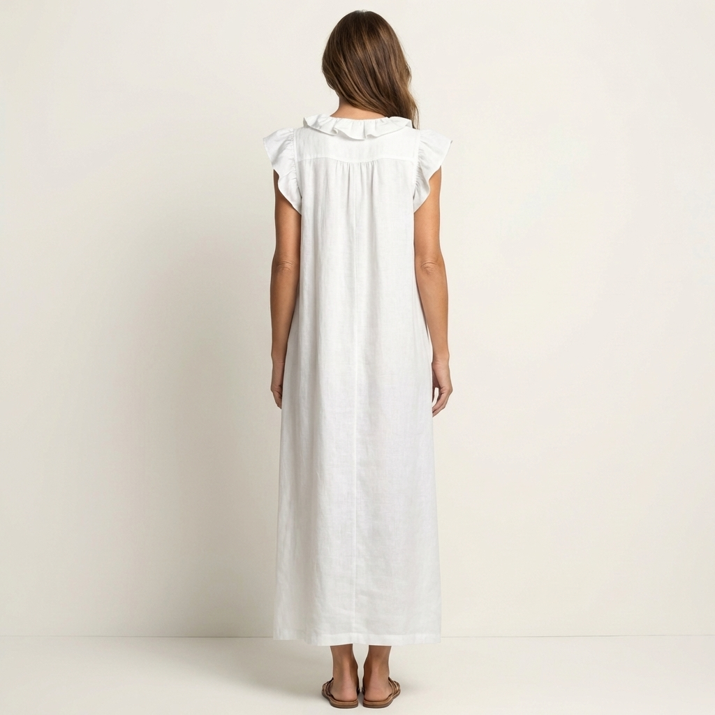 Josette | V-Neck Maxi Dress with Ruffle Details