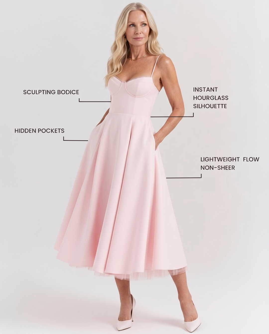SELENE | Elegant Midi Dress