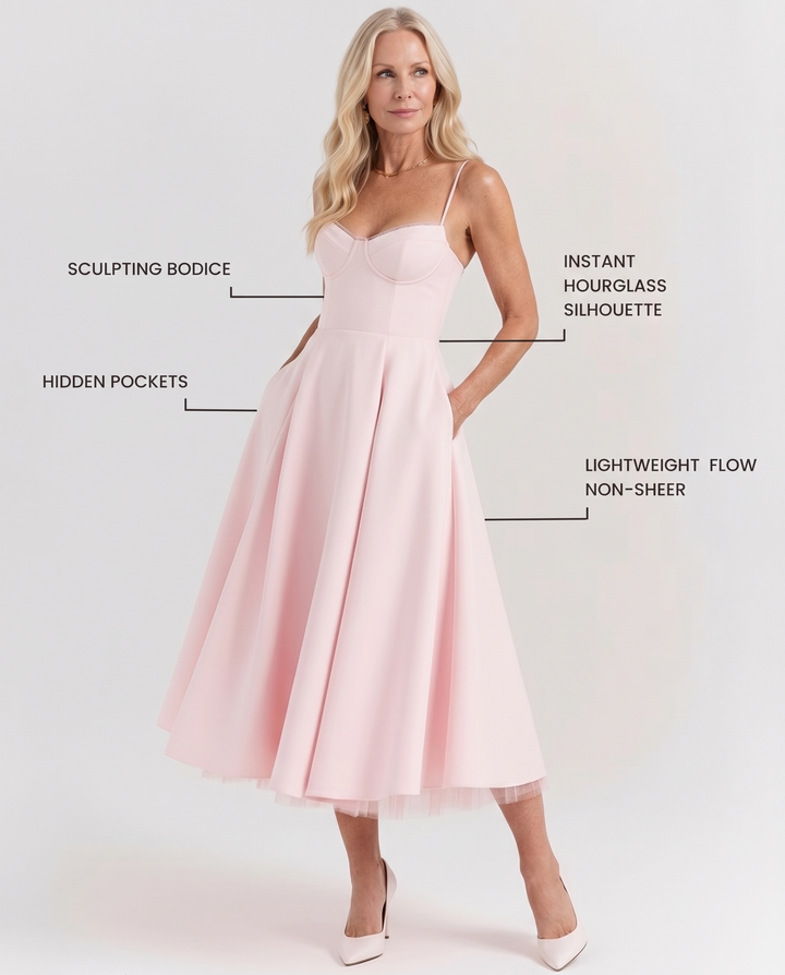 SELENE | Elegant Midi Dress