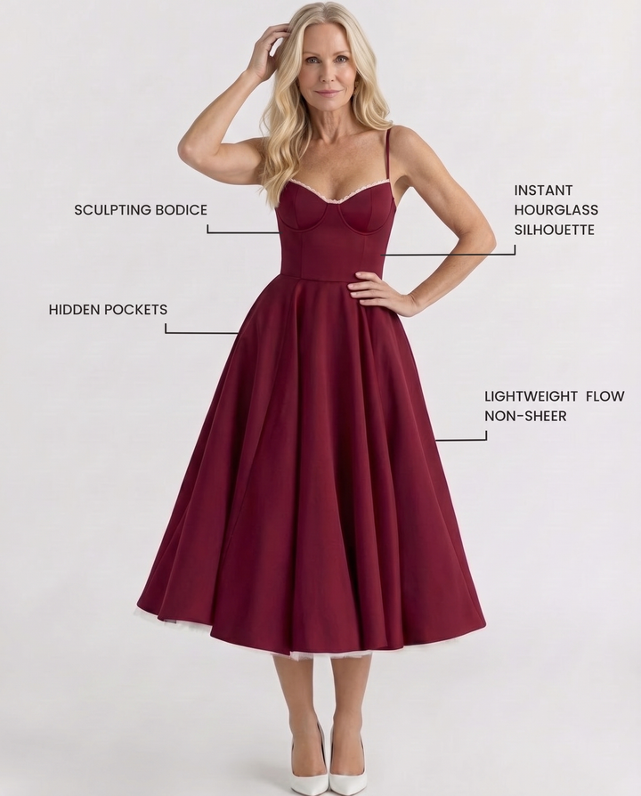 SELENE | Elegant Midi Dress