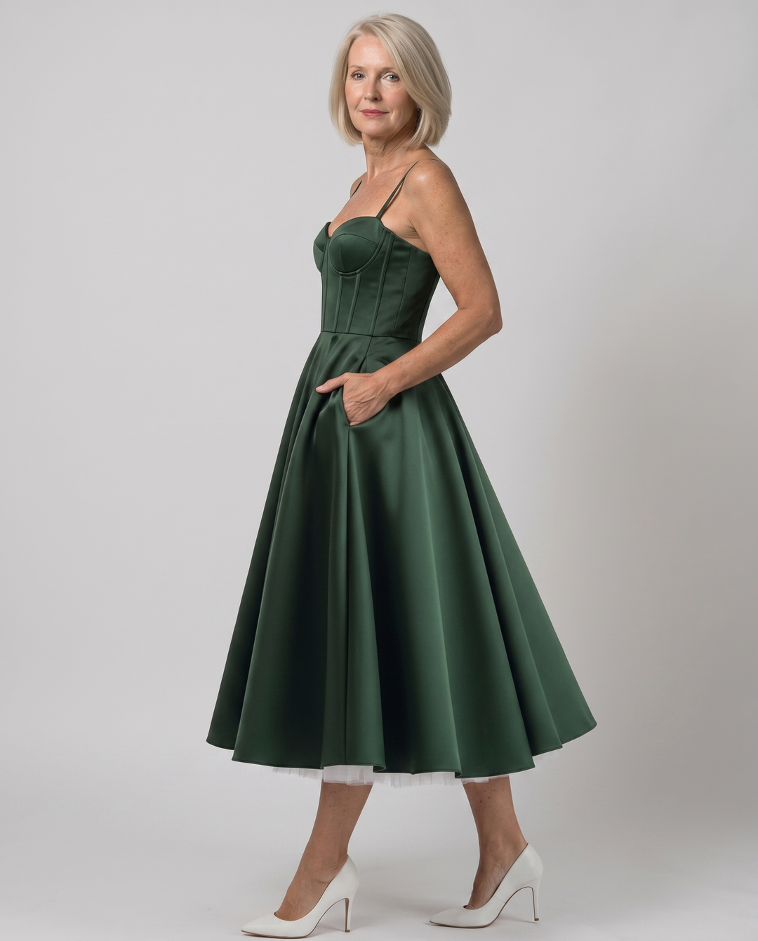 SELENE | Elegant Midi Dress