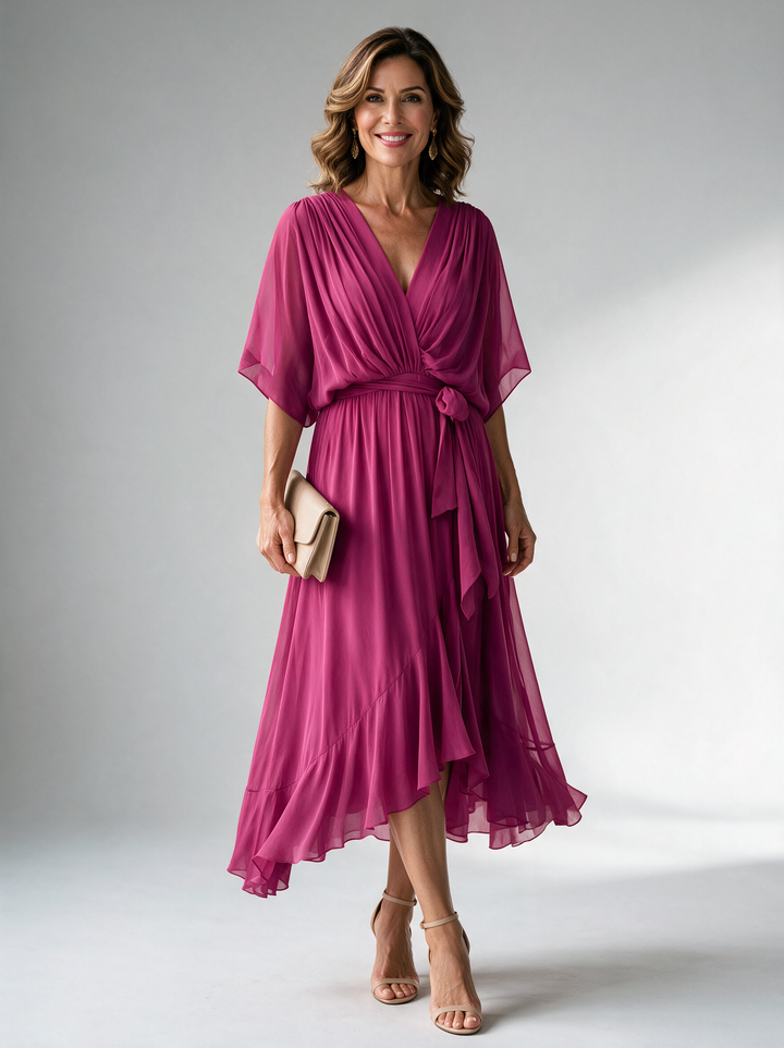 Monica | Chic V-Neck Elegance Dress