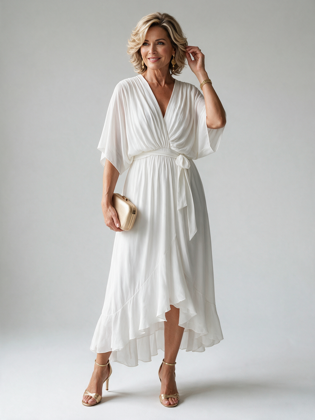 Monica | Chic V-Neck Elegance Dress