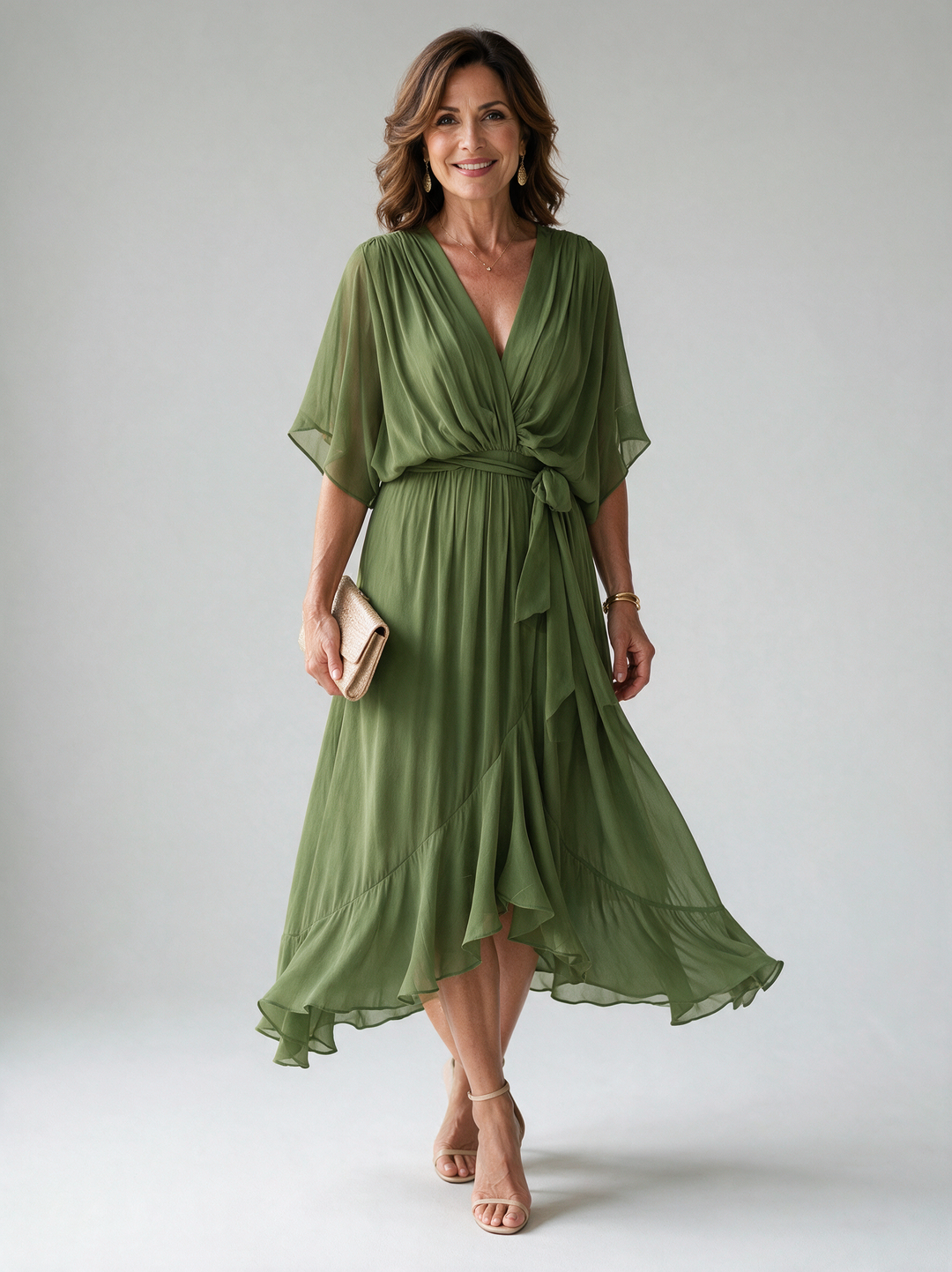 Monica | Chic V-Neck Elegance Dress