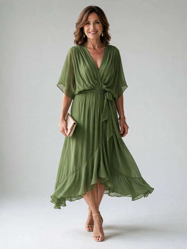 Monica | Chic V-Neck Elegance Dress