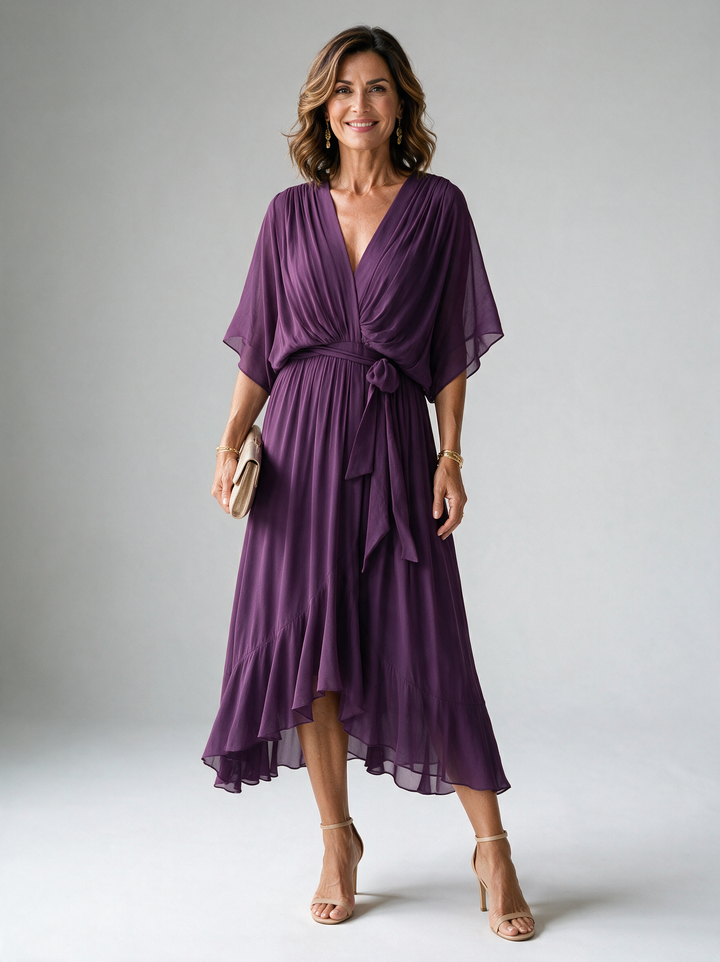 Monica | Chic V-Neck Elegance Dress