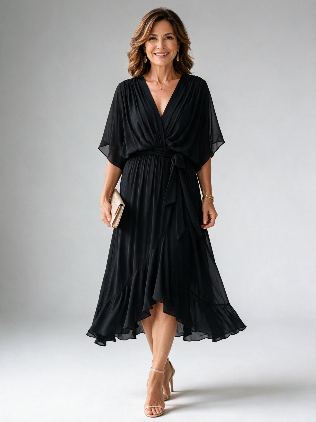 Monica | Chic V-Neck Elegance Dress