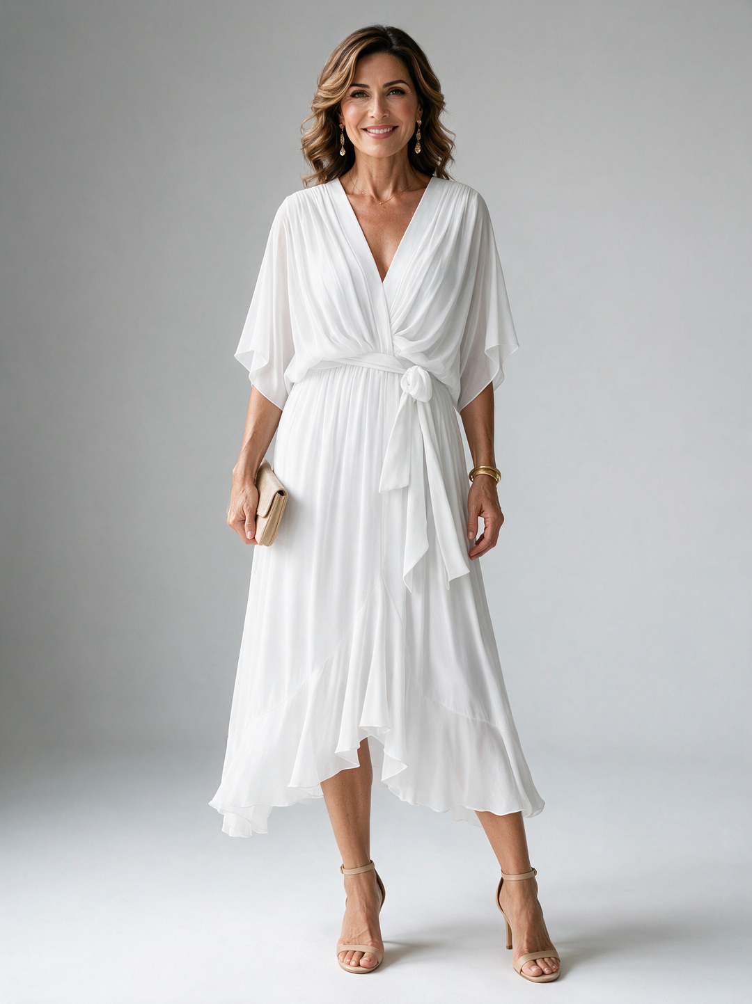 Monica | Chic V-Neck Elegance Dress