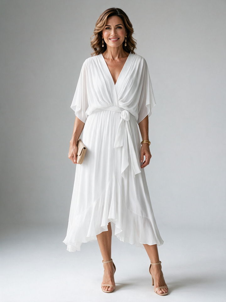 Monica | Chic V-Neck Elegance Dress