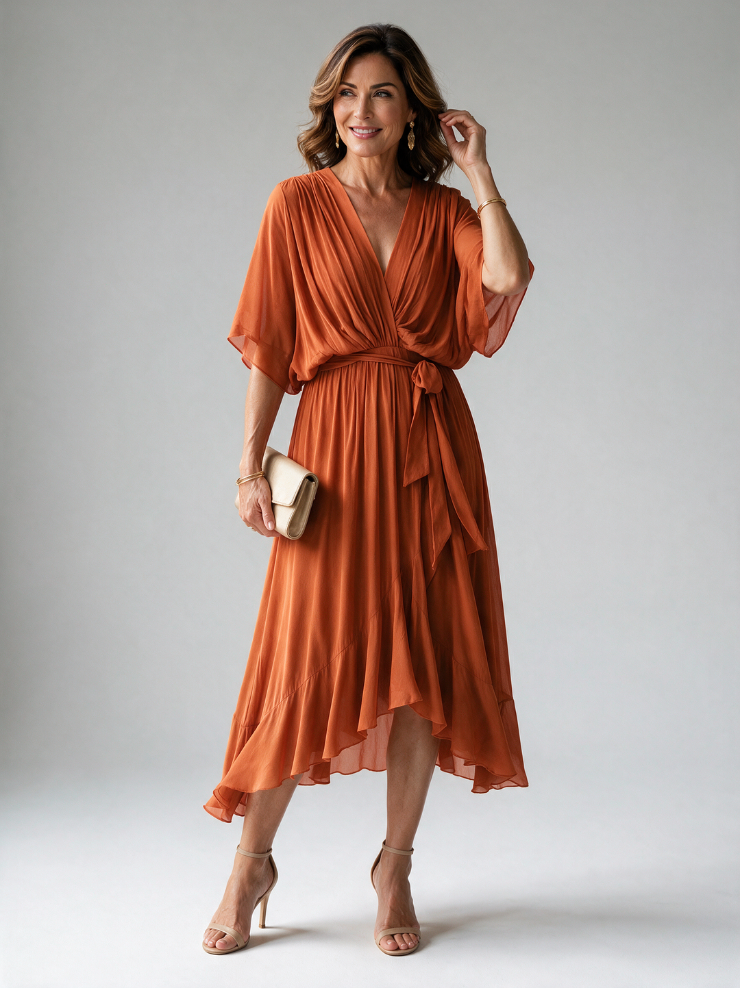 Monica | Chic V-Neck Elegance Dress
