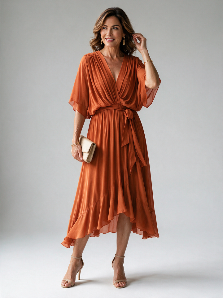 Monica | Chic V-Neck Elegance Dress