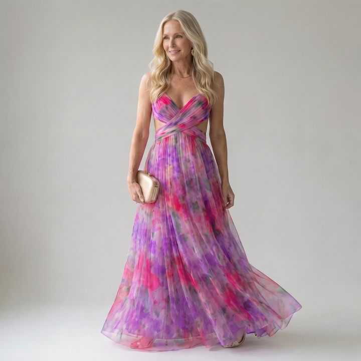 Isel | Cozy Maxi Dress with Soft Wrap Design