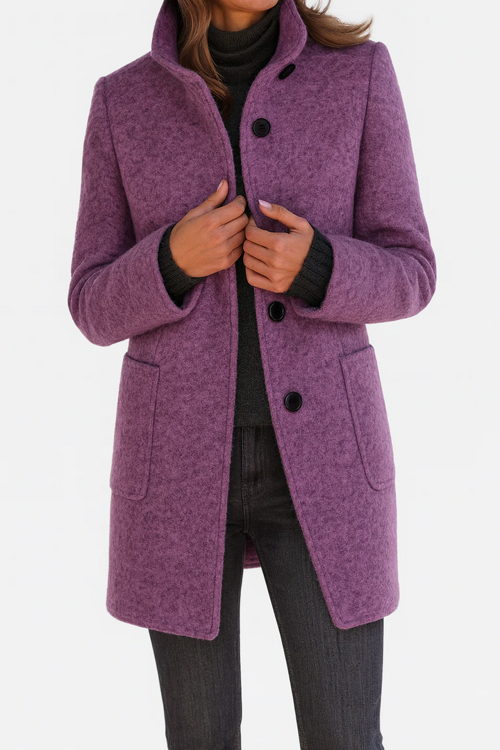 Victoria™ | Elegant High-Collar Coat
