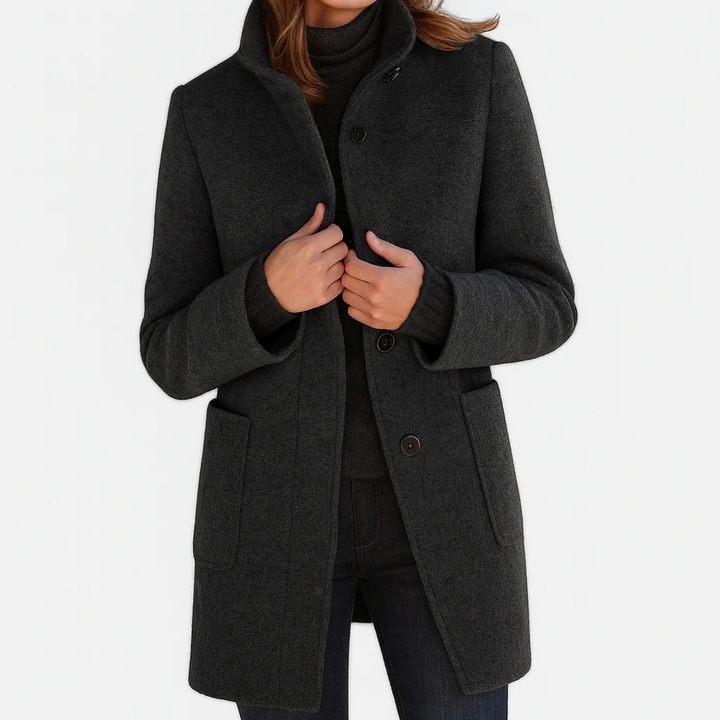 Victoria™ | Elegant High-Collar Coat