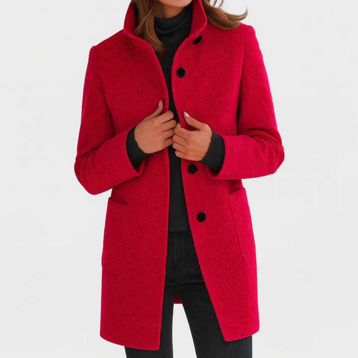 Victoria™ | Elegant High-Collar Coat