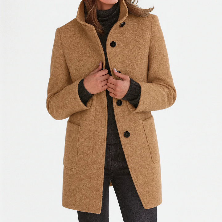 Victoria™ | Elegant High-Collar Coat