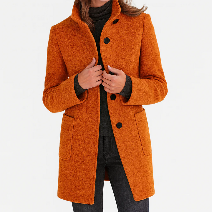 Victoria™ | Elegant High-Collar Coat