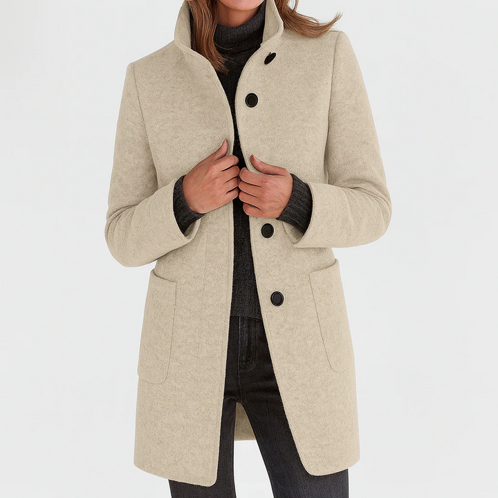 Victoria™ | Elegant High-Collar Coat