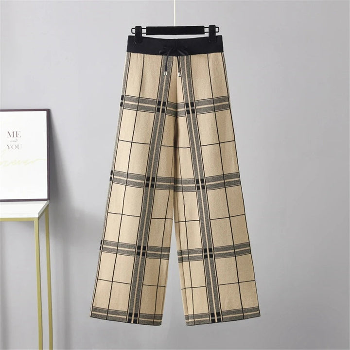 Palazzo Plaid Trouser