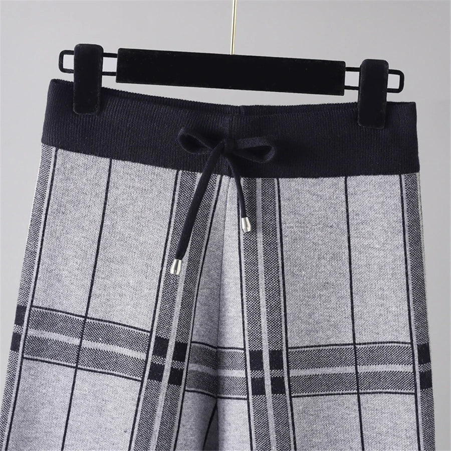 Palazzo Plaid Trouser