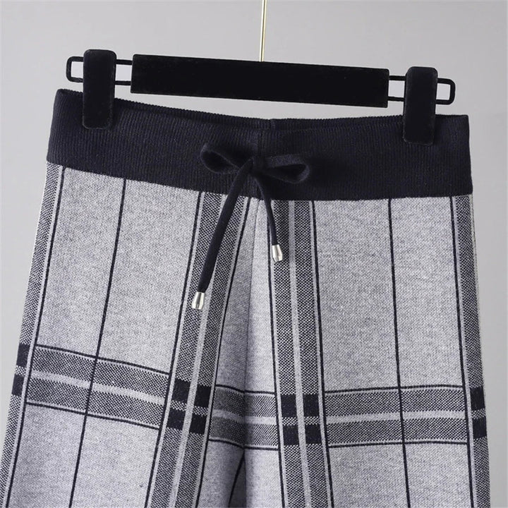 Palazzo Plaid Trouser