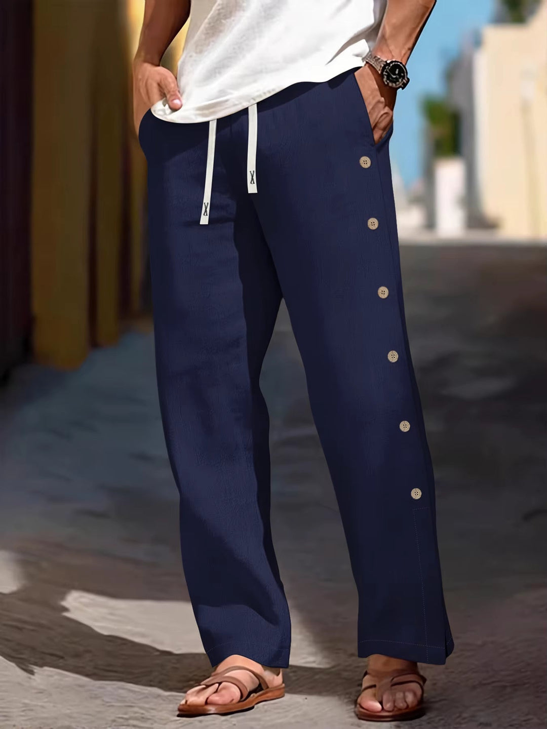 Capri Linen Lounge Pant