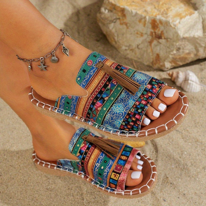 Azura Boho Tassel Flats
