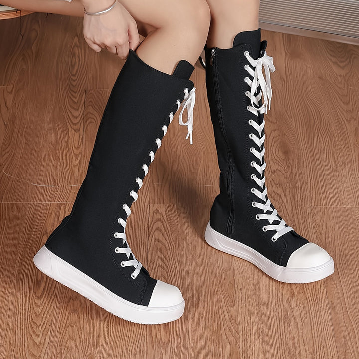 Rebel Platform Canvas Boot