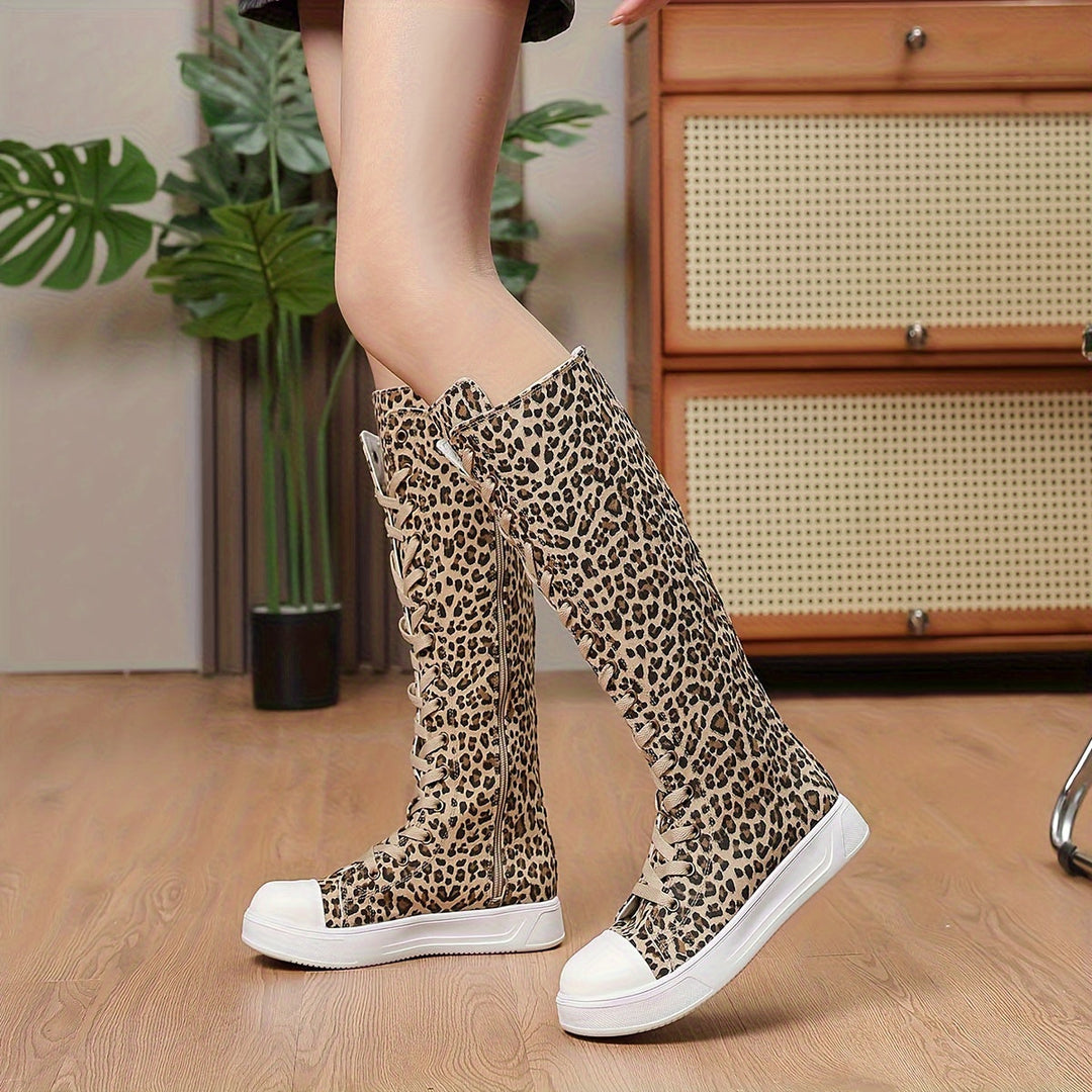 Rebel Platform Canvas Boot