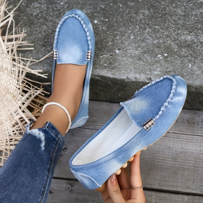 Harper Denim Slip-On Flats