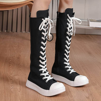 Rebel Platform Canvas Boot
