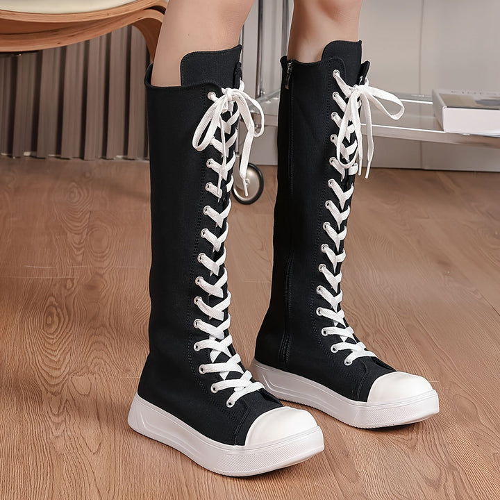 Rebel Platform Canvas Boot