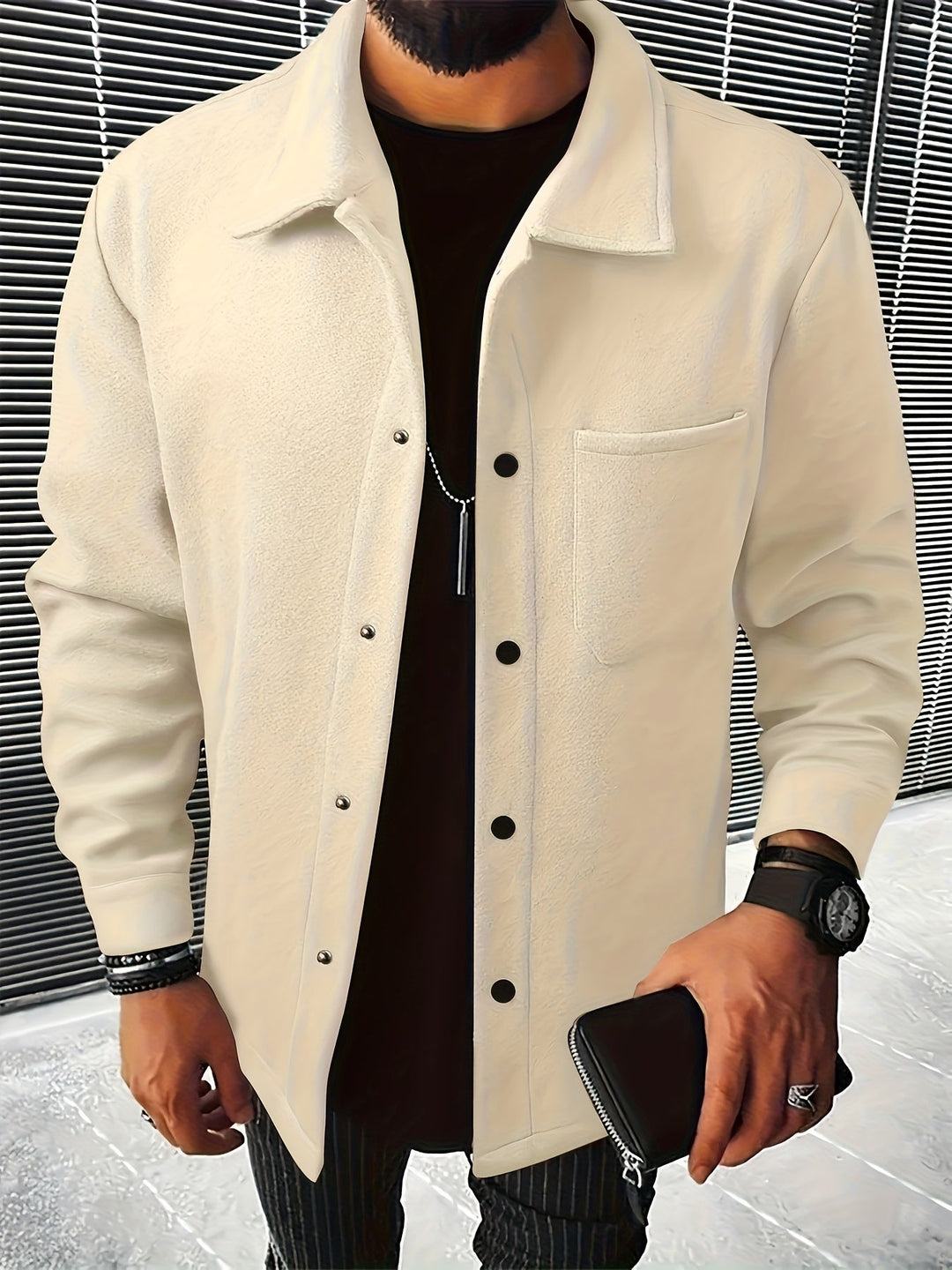 Montel Wool Snap Jacket